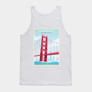 San Fransisco, USA - Vintage Travel Poster Tank Top